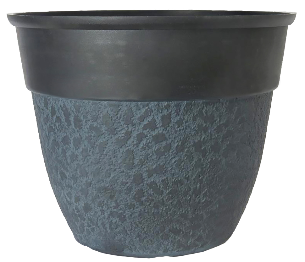 16 Inch Commack Planter Black Steel Wash - 8 per case - Decorative Planters